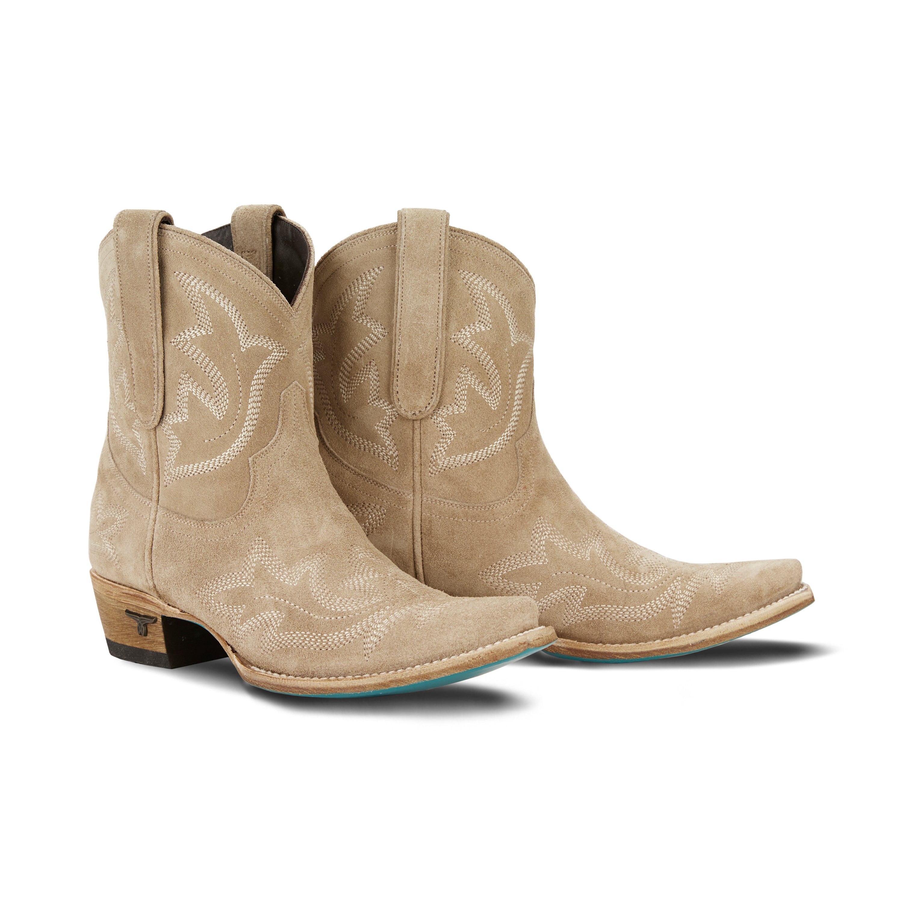 Saratoga Bootie - Latte Roughout Ladies Bootie Latte Roughout Western Fashion by Lane