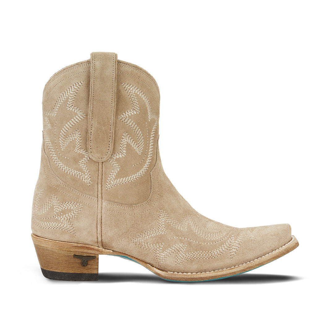 Saratoga Bootie x West Desperado - Latte Roughout Ladies Bootie Western Fashion by Lane