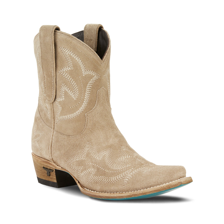 Saratoga Bootie x West Desperado - Latte Roughout Ladies Bootie Western Fashion by Lane