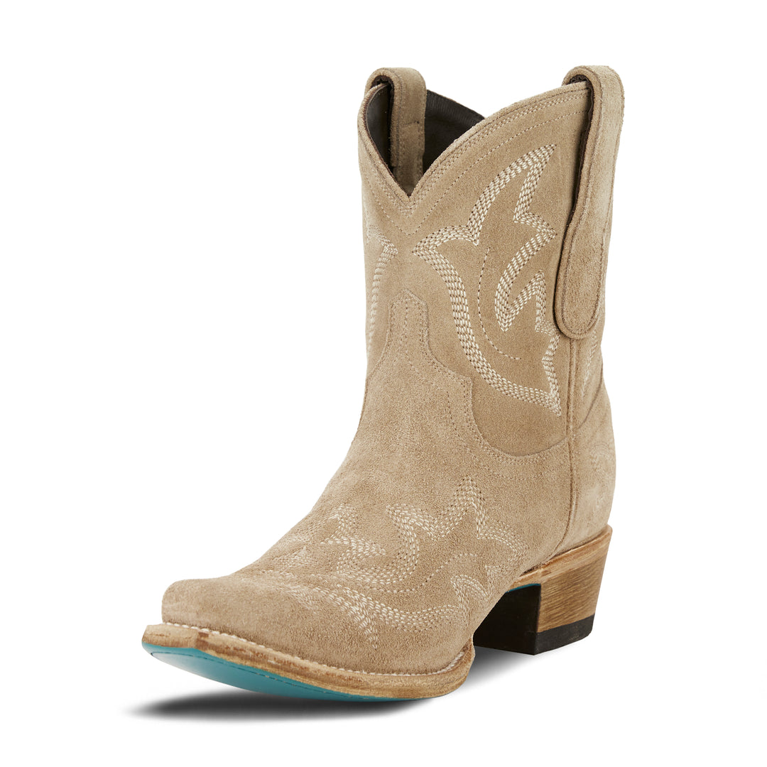 Saratoga Bootie x West Desperado - Latte Roughout Ladies Bootie Western Fashion by Lane