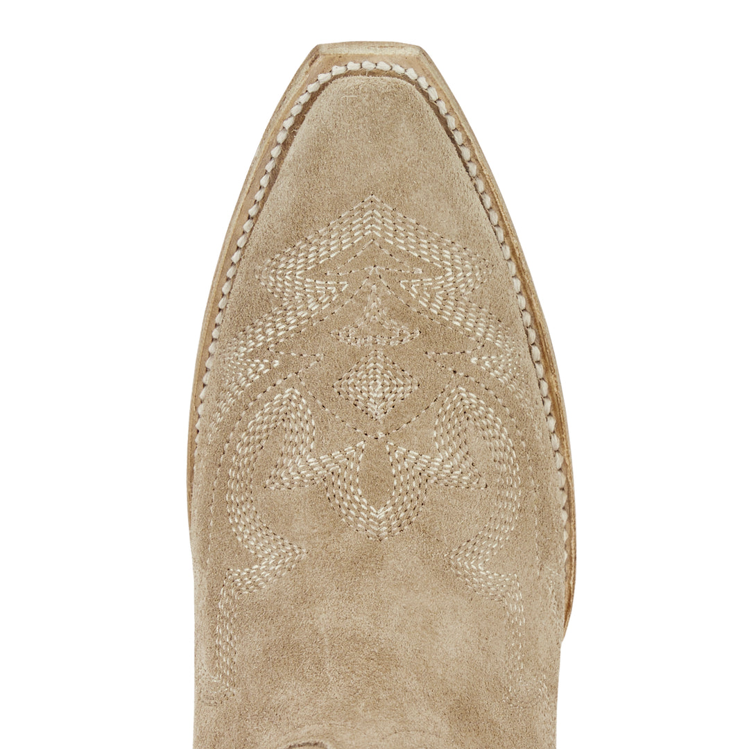 Saratoga Bootie x West Desperado - Latte Roughout Ladies Bootie Western Fashion by Lane