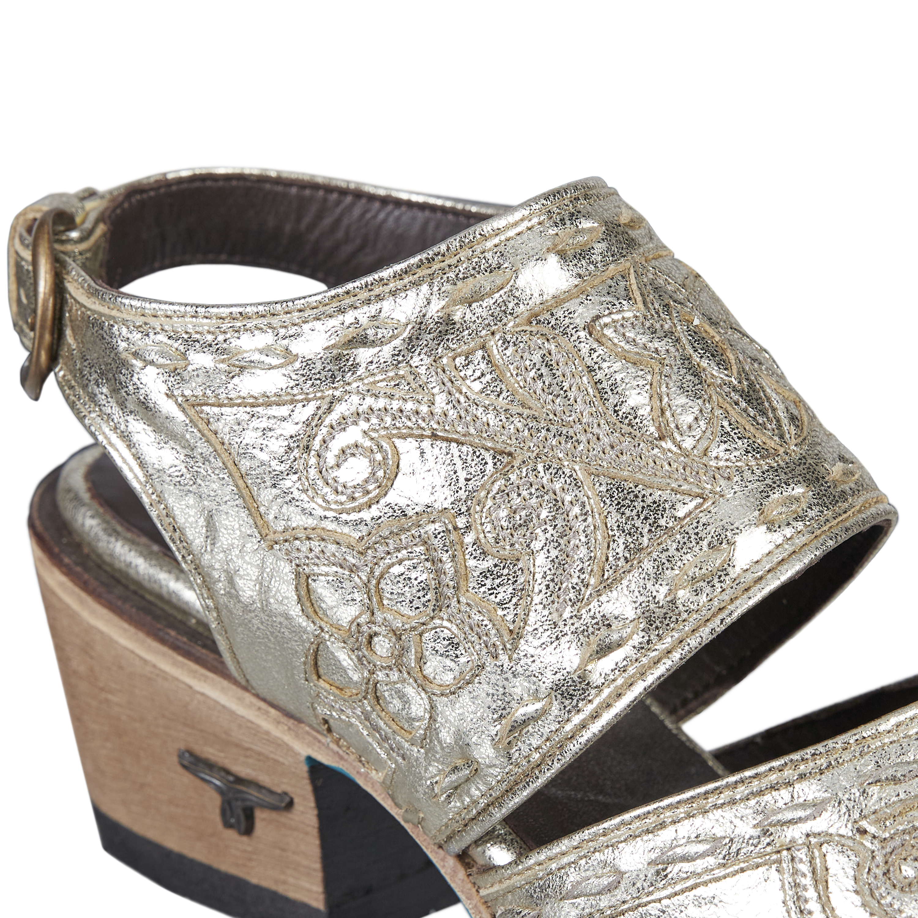 Robin Slingback Mule - Champagne Metallic Mule Western Fashion by Lane