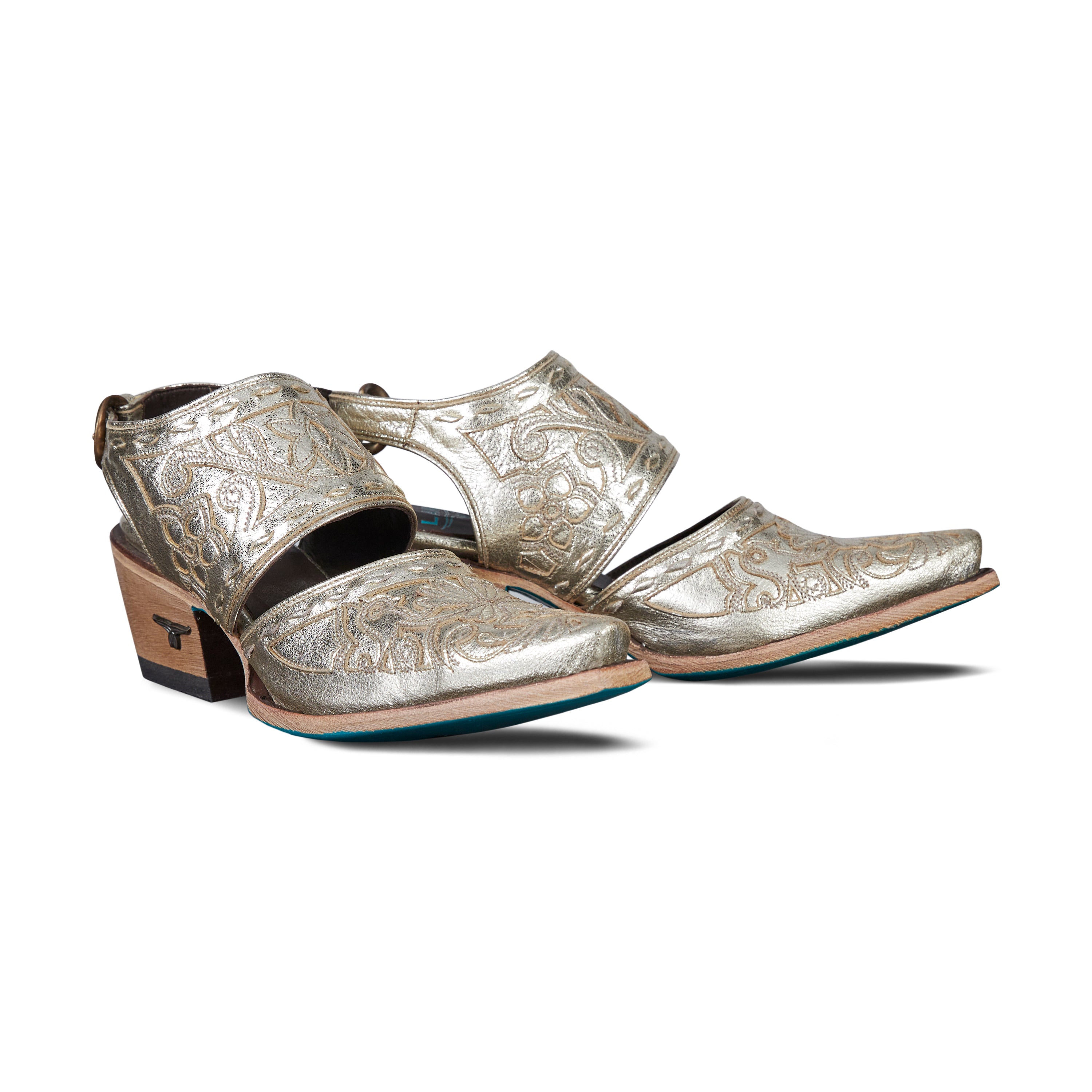 Robin Slingback Mule - Champagne Metallic Mule Western Fashion by Lane