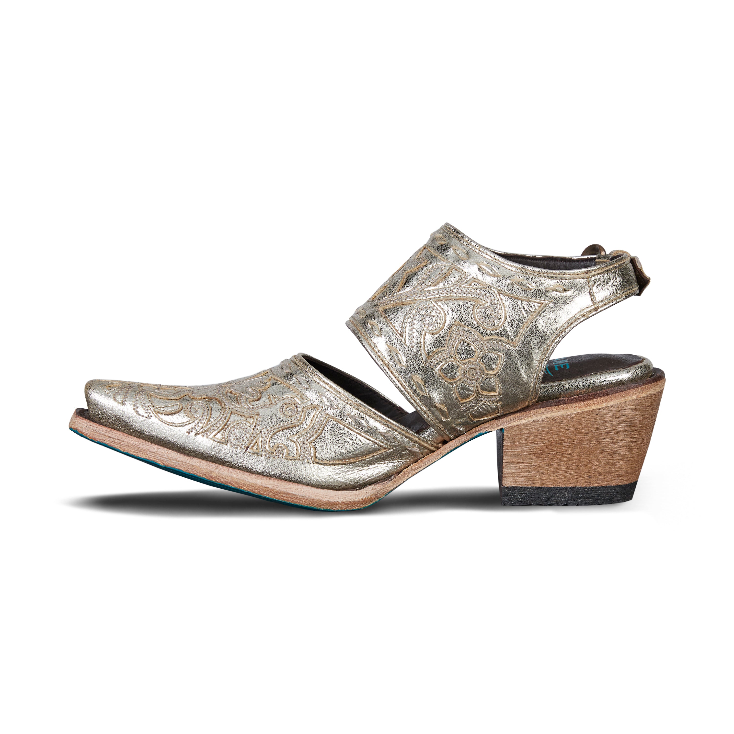 Robin Slingback Mule - Champagne Metallic Mule Western Fashion by Lane