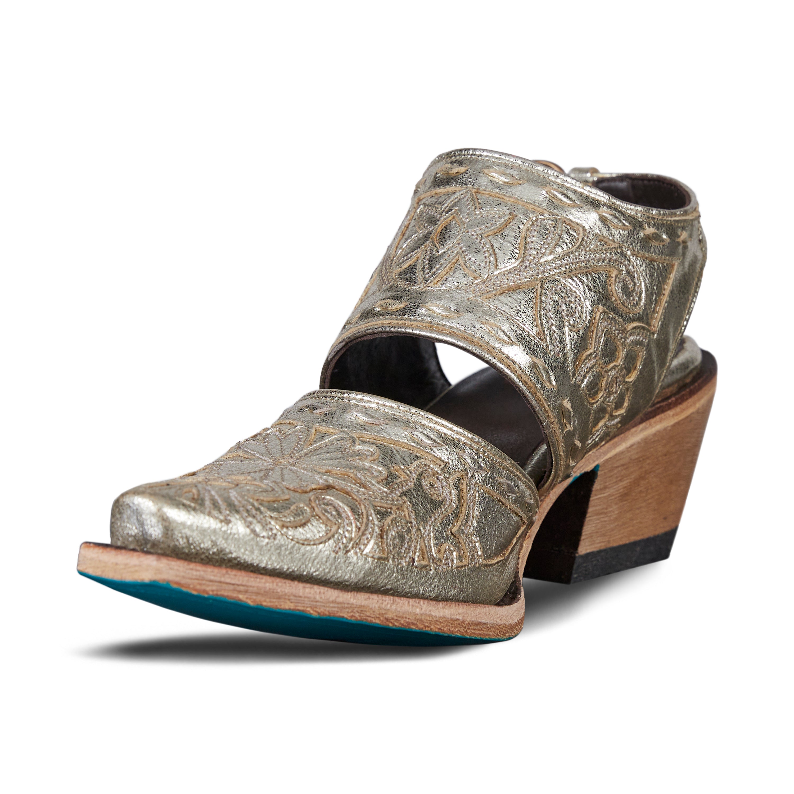 Robin Slingback Mule - Champagne Metallic Mule Western Fashion by Lane