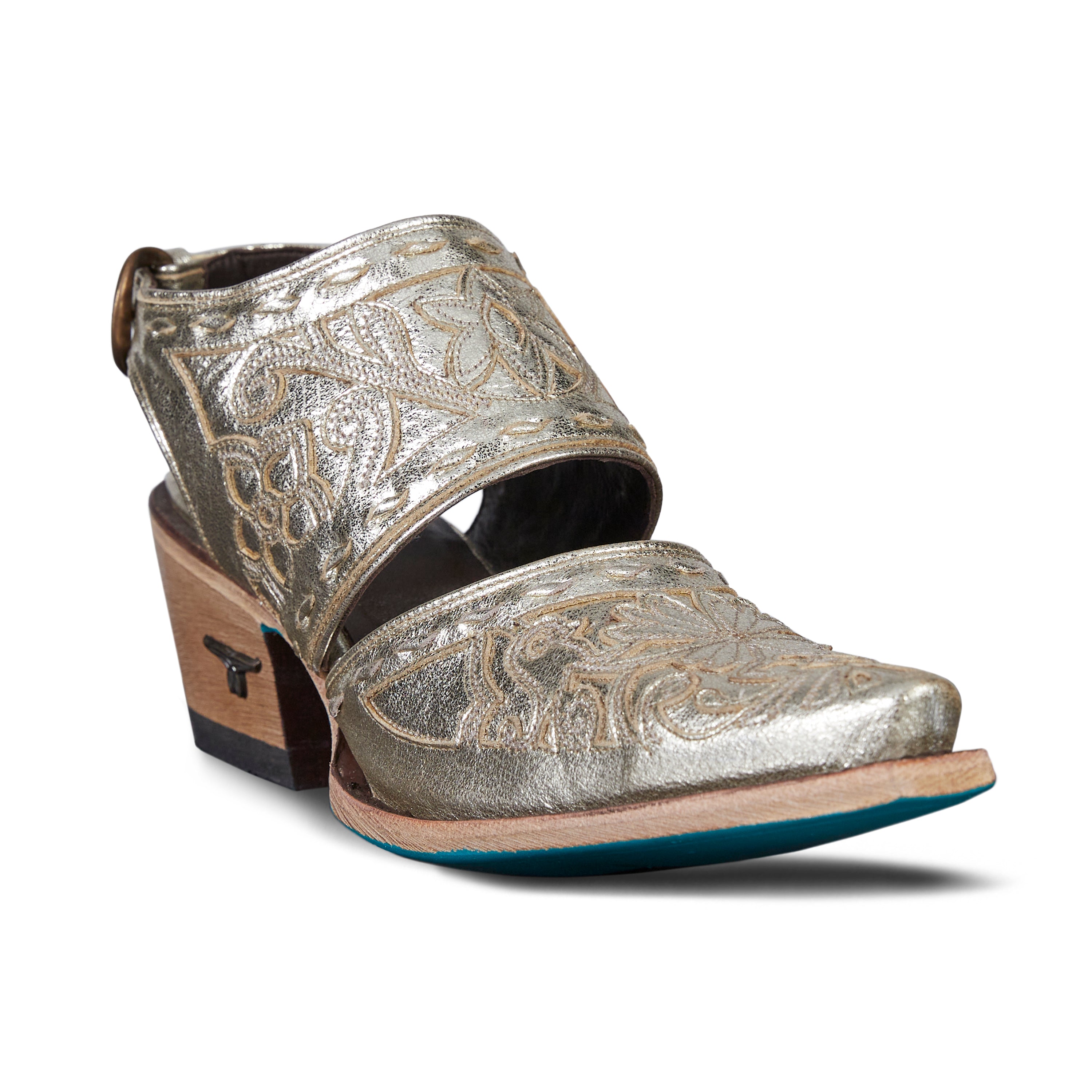 Robin Slingback Mule - Champagne Metallic Mule Western Fashion by Lane