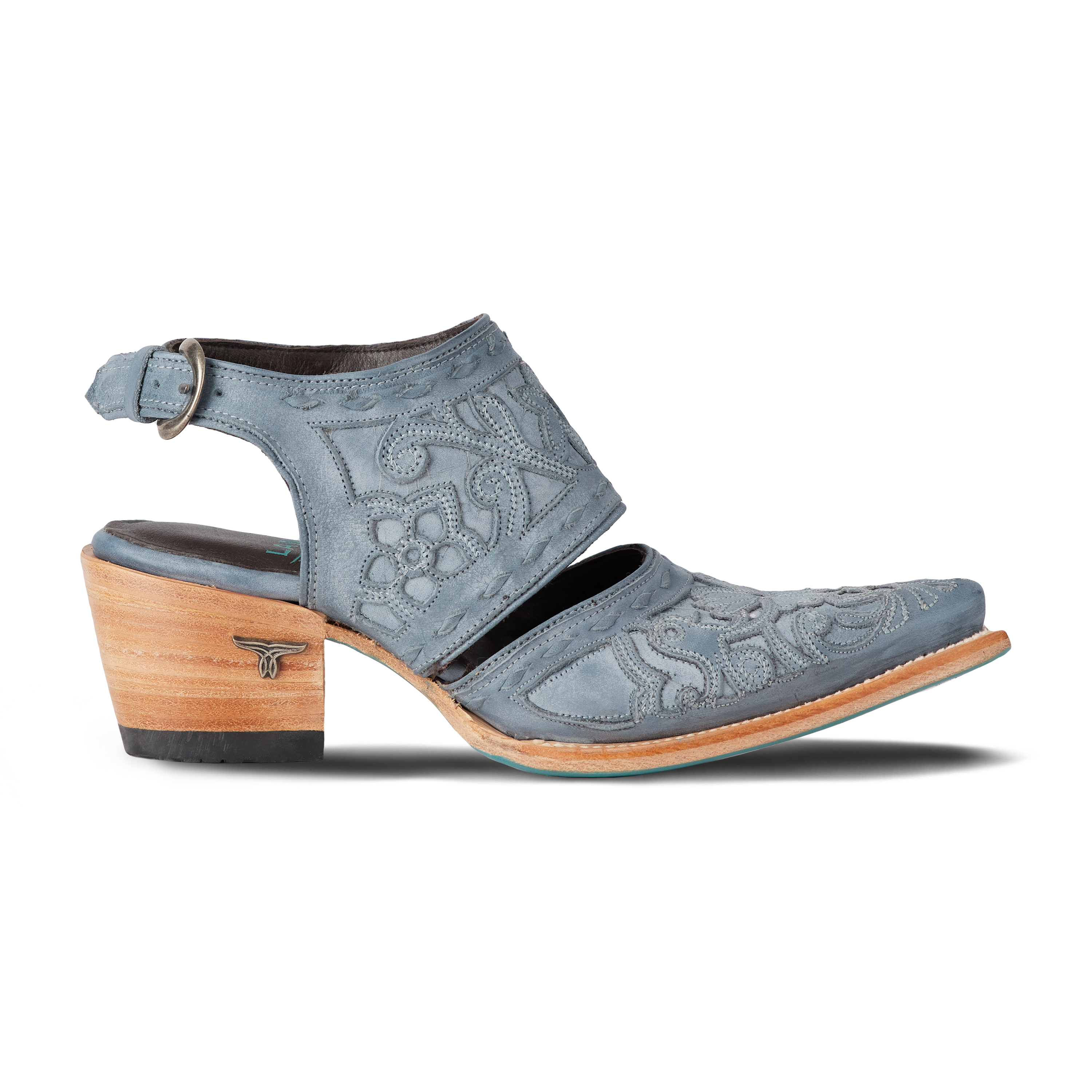 Robin Slingback Mule - Washed Denim Mule Western Fashion by Lane