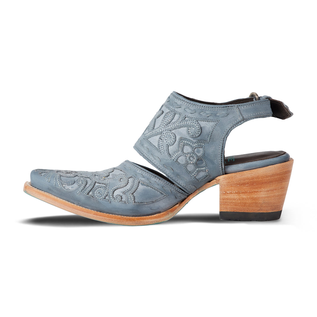 Robin Slingback Mule - Washed Denim Mule Western Fashion by Lane