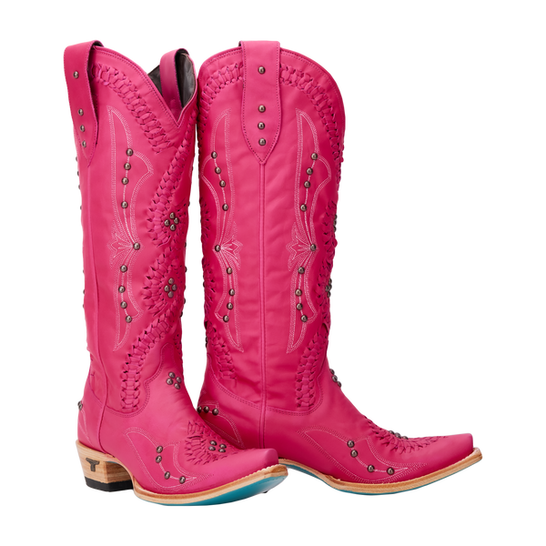 Cossette Hot Pink Boho Western Boot Womens Cowgirl Boots Snip Toe