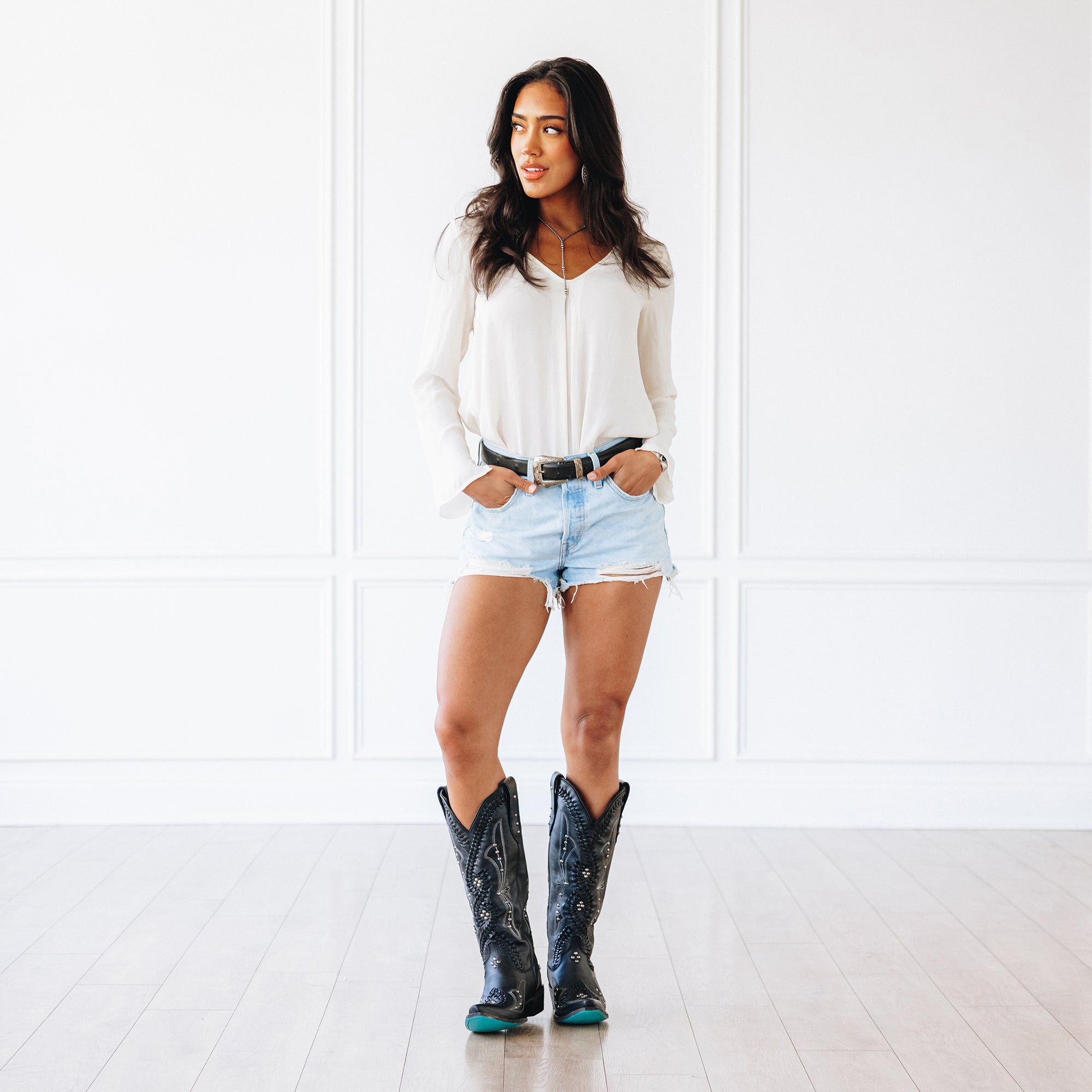 Cossette Boot - Jet Black Ladies Boot Western Fashion by Lane