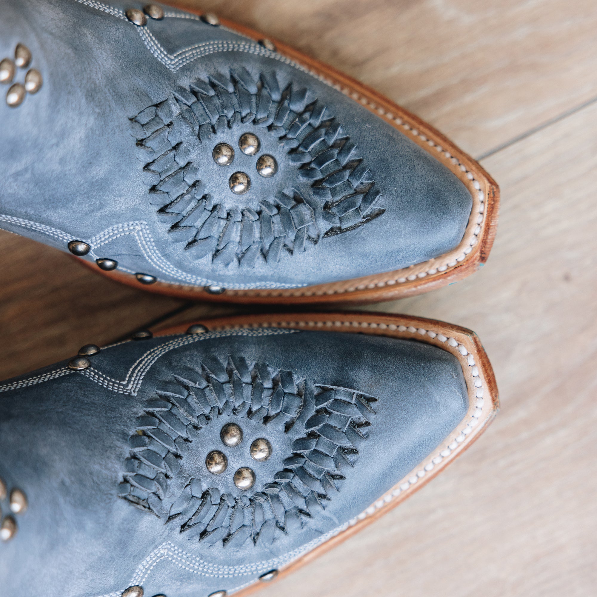 Cossette Boot - Washed Denim Ladies Boot Western Fashion by Lane