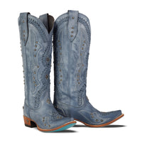 Cossette Boot - Washed Denim Ladies Boot Western Fashion by Lane