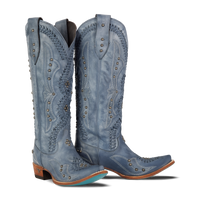 Cossette Boot - Washed Denim Ladies Boot Washed Denim Western Fashion by Lane