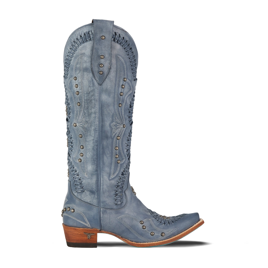 Cossette Boot - Washed Denim Ladies Boot Western Fashion by Lane