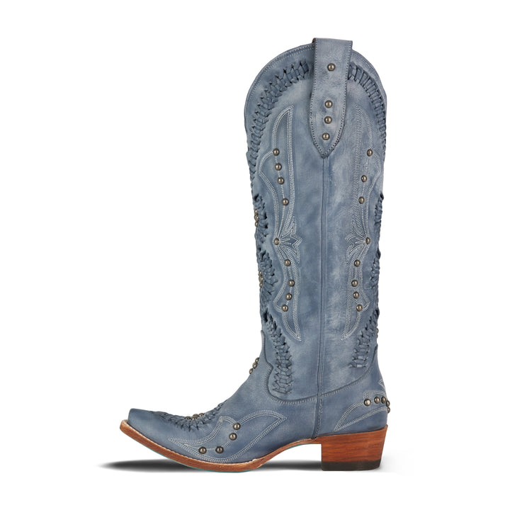 Cossette Boot - Washed Denim Ladies Boot Western Fashion by Lane