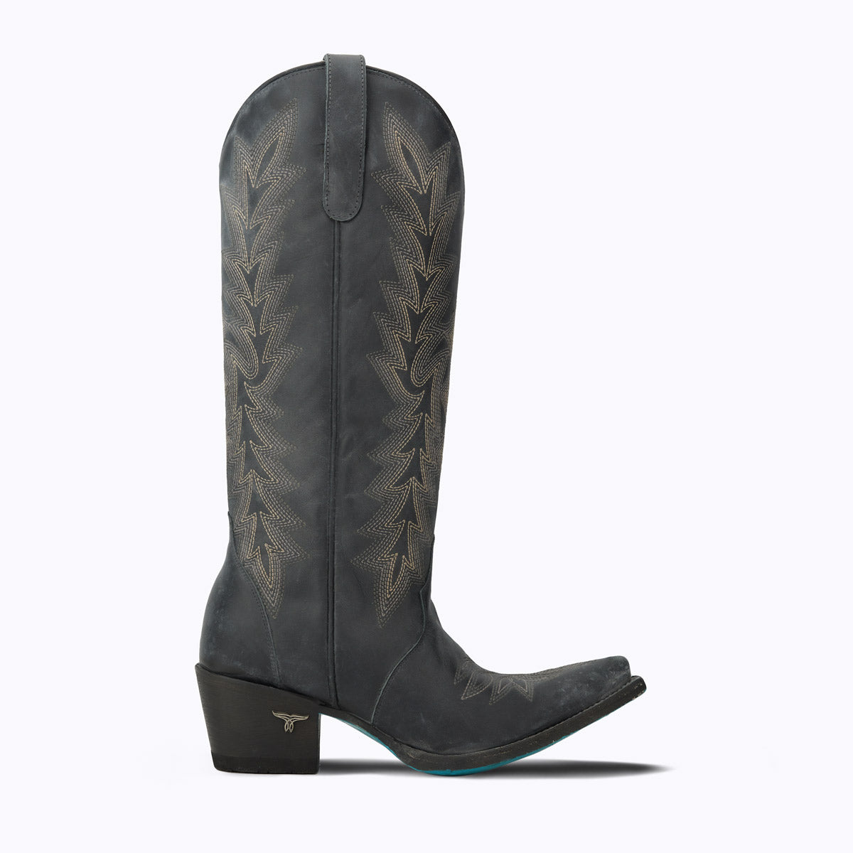 Black distressed cowboy boots hotsell