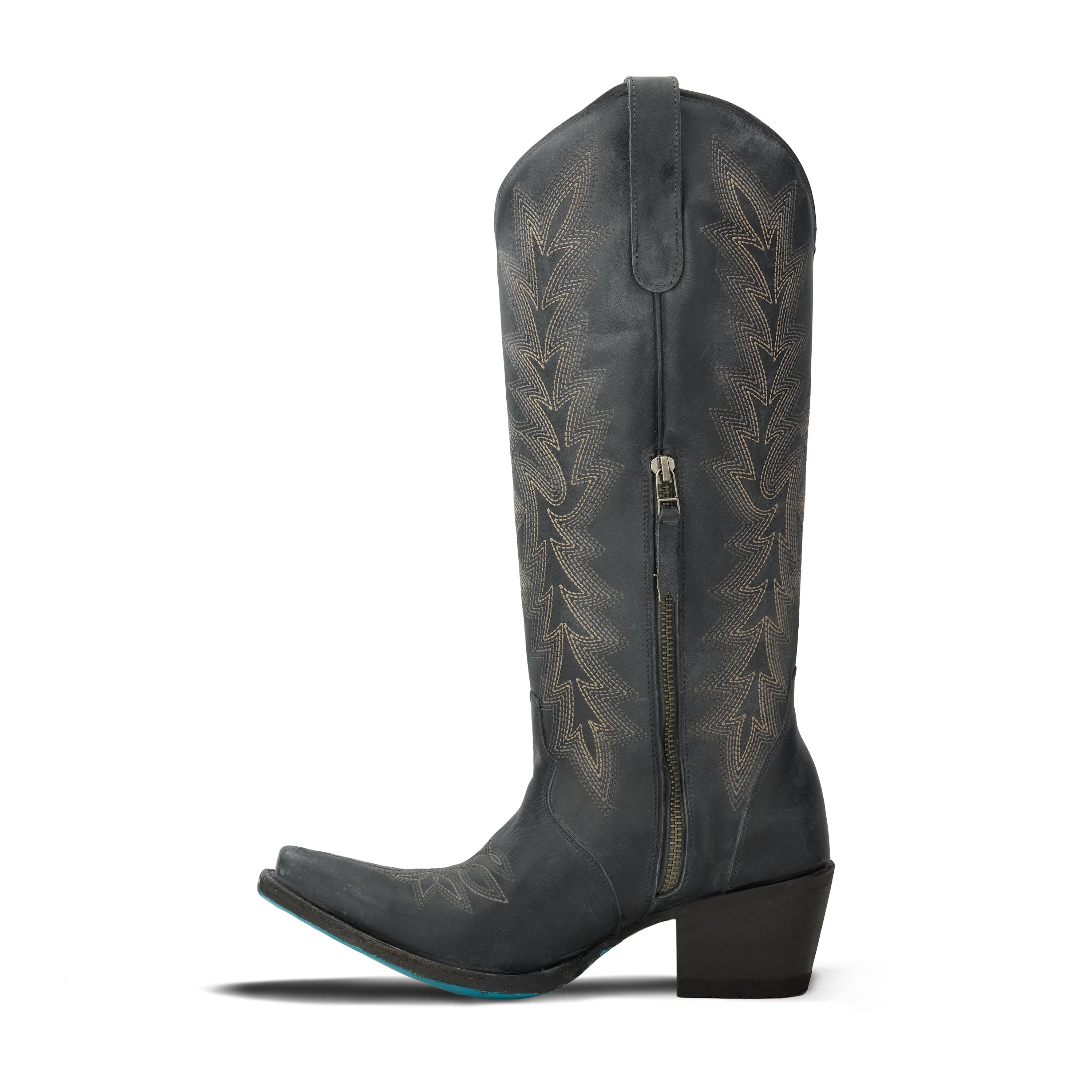Off the Record Boot - Distressed Jet Black**FINAL SALE** Ladies Boot Western Fashion by Lane