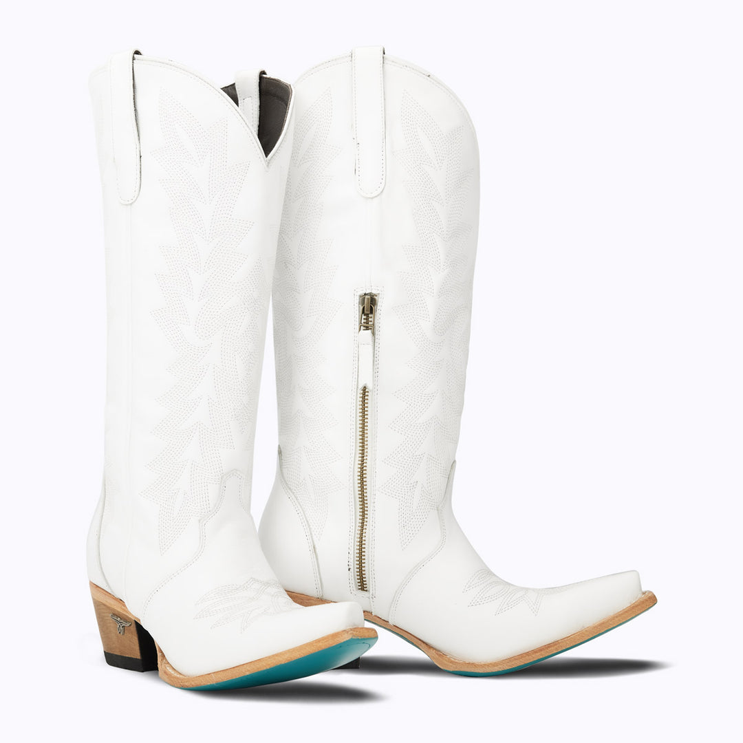 Off the Record - Matte White Ladies Boot  Western Fashion by Lane