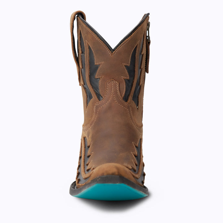 Walk the Line Bootie - Burnt Caramel **Final Sale** Ladies Bootie  Western Fashion by Lane