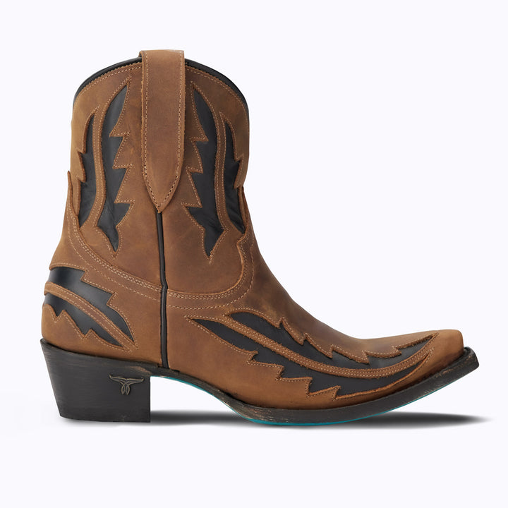 Walk the Line Bootie - Burnt Caramel **Final Sale** Ladies Bootie  Western Fashion by Lane