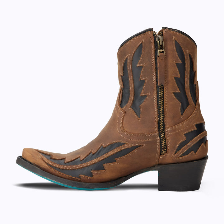 Walk the Line Bootie - Burnt Caramel **Final Sale** Ladies Bootie  Western Fashion by Lane