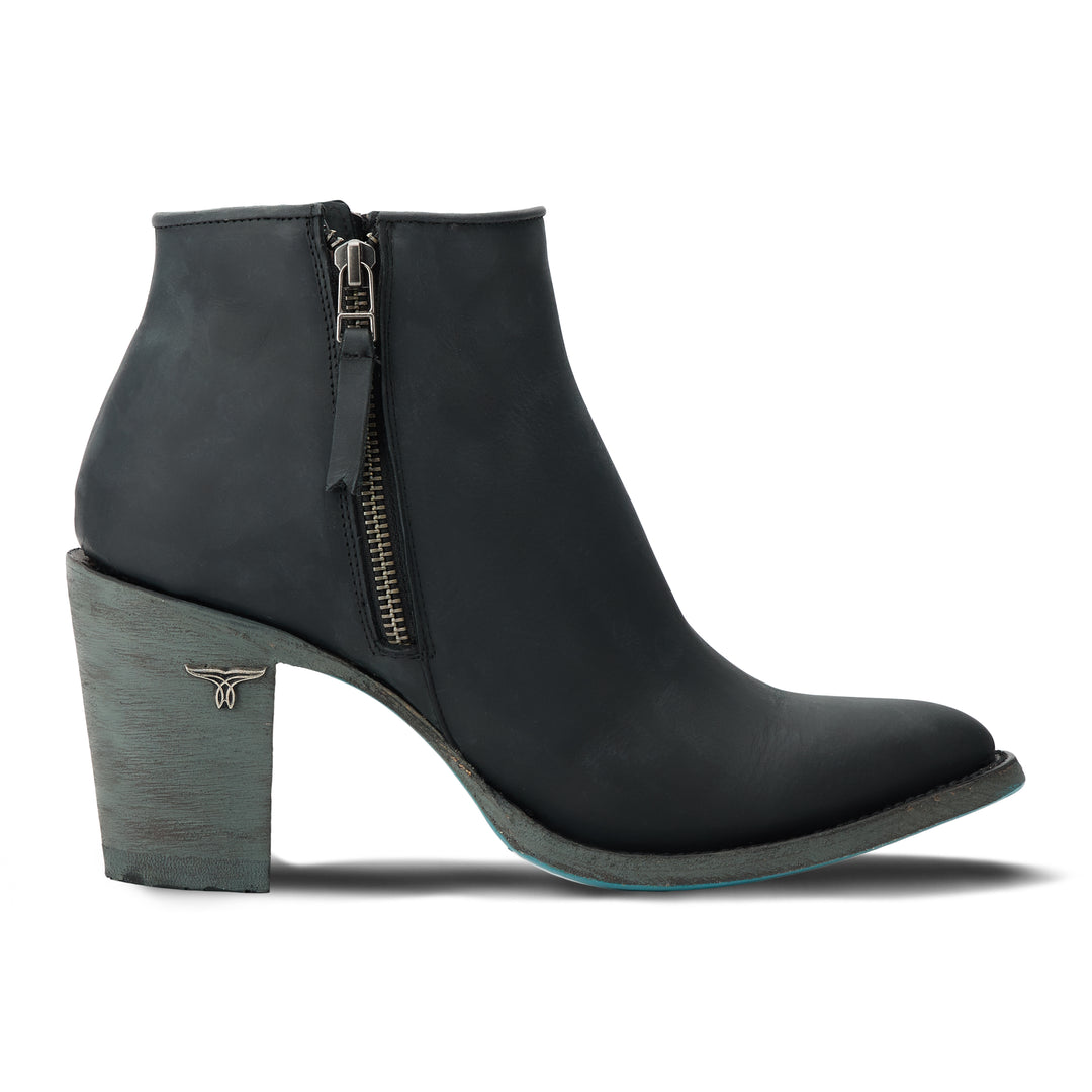 Charlie - Matte Black Ladies Bootie  Western Fashion by Lane