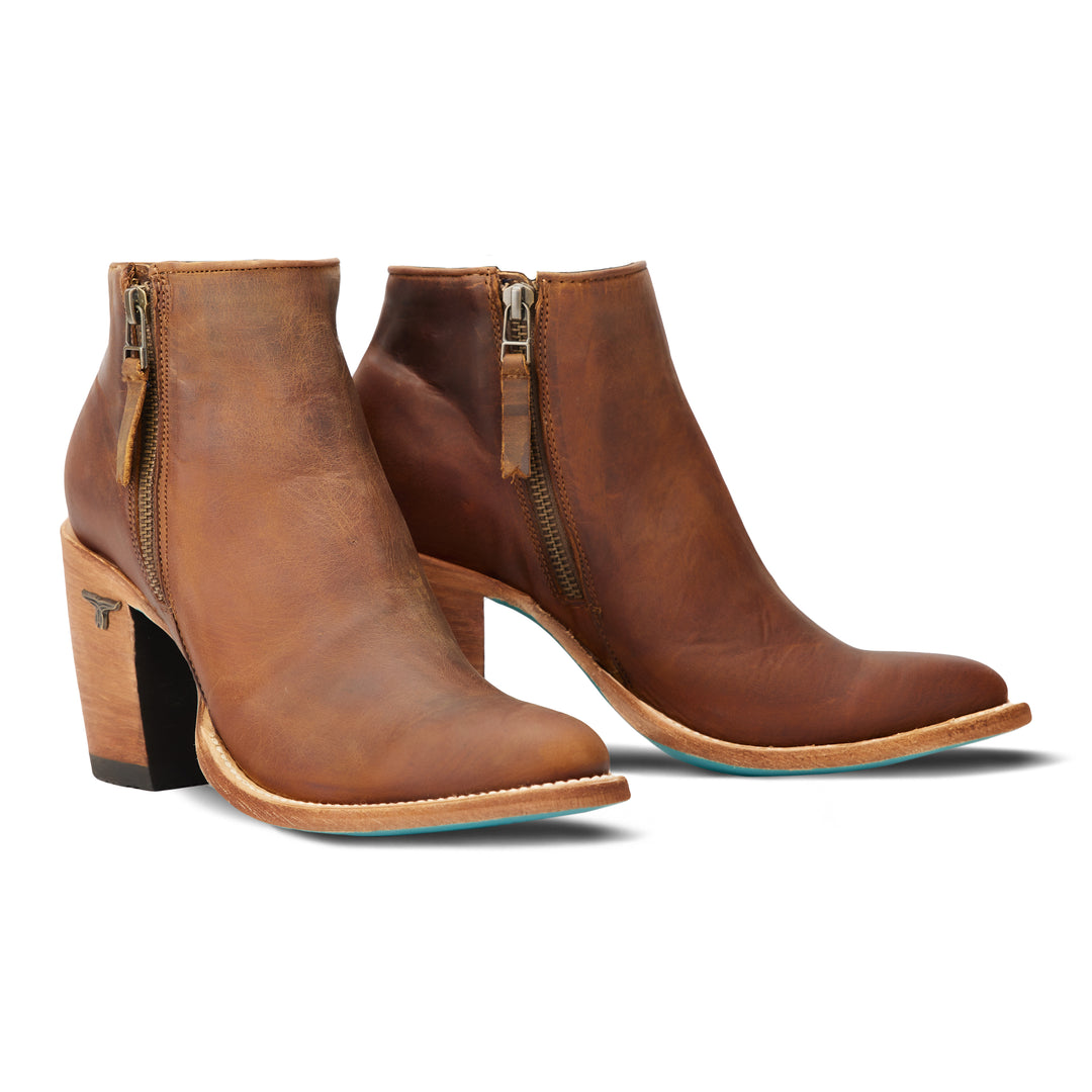 Charlie - Burnt Caramel Ladies Bootie  Western Fashion by Lane