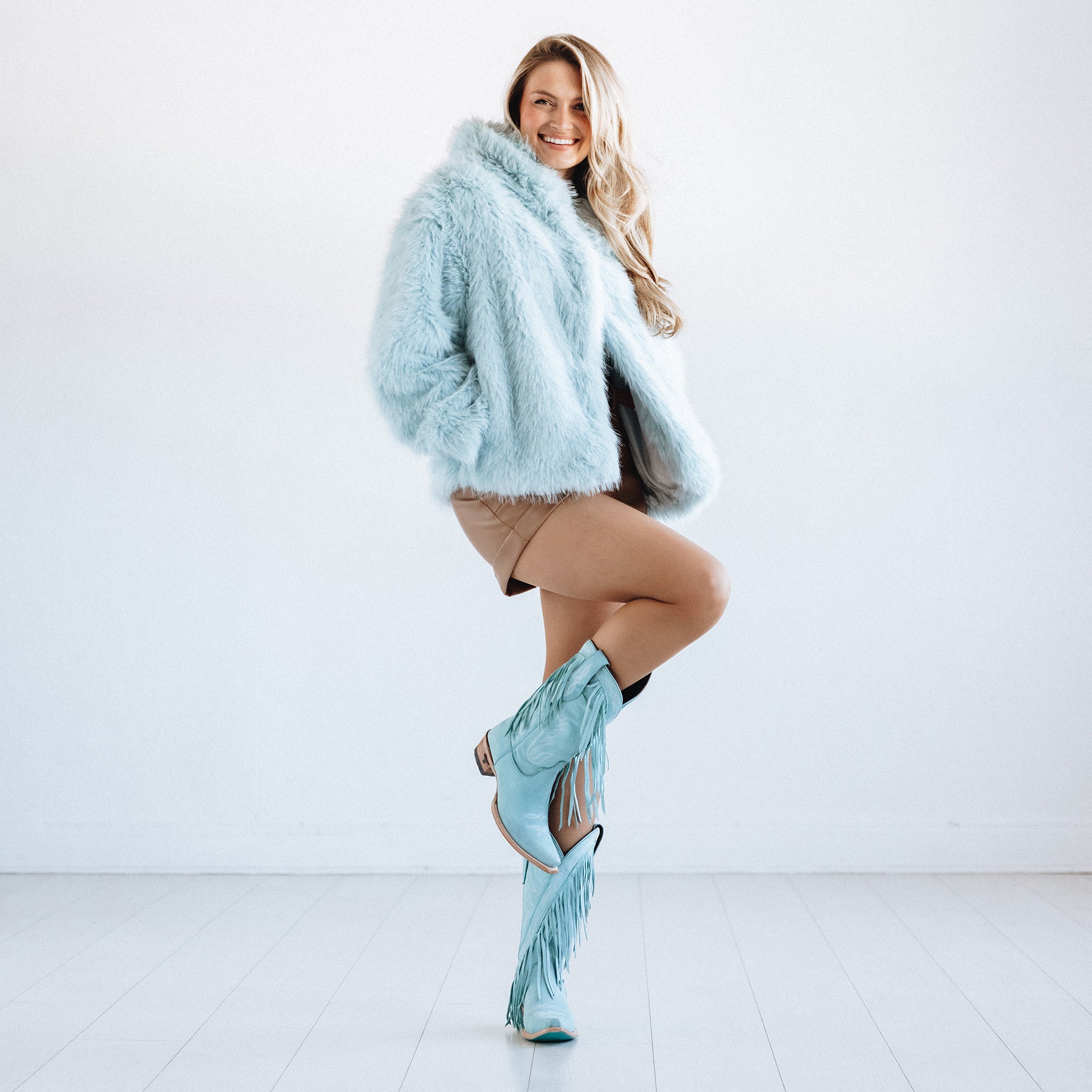 Senita Falls Boot - Powder Blue Ladies Boot Western Fashion by Lane