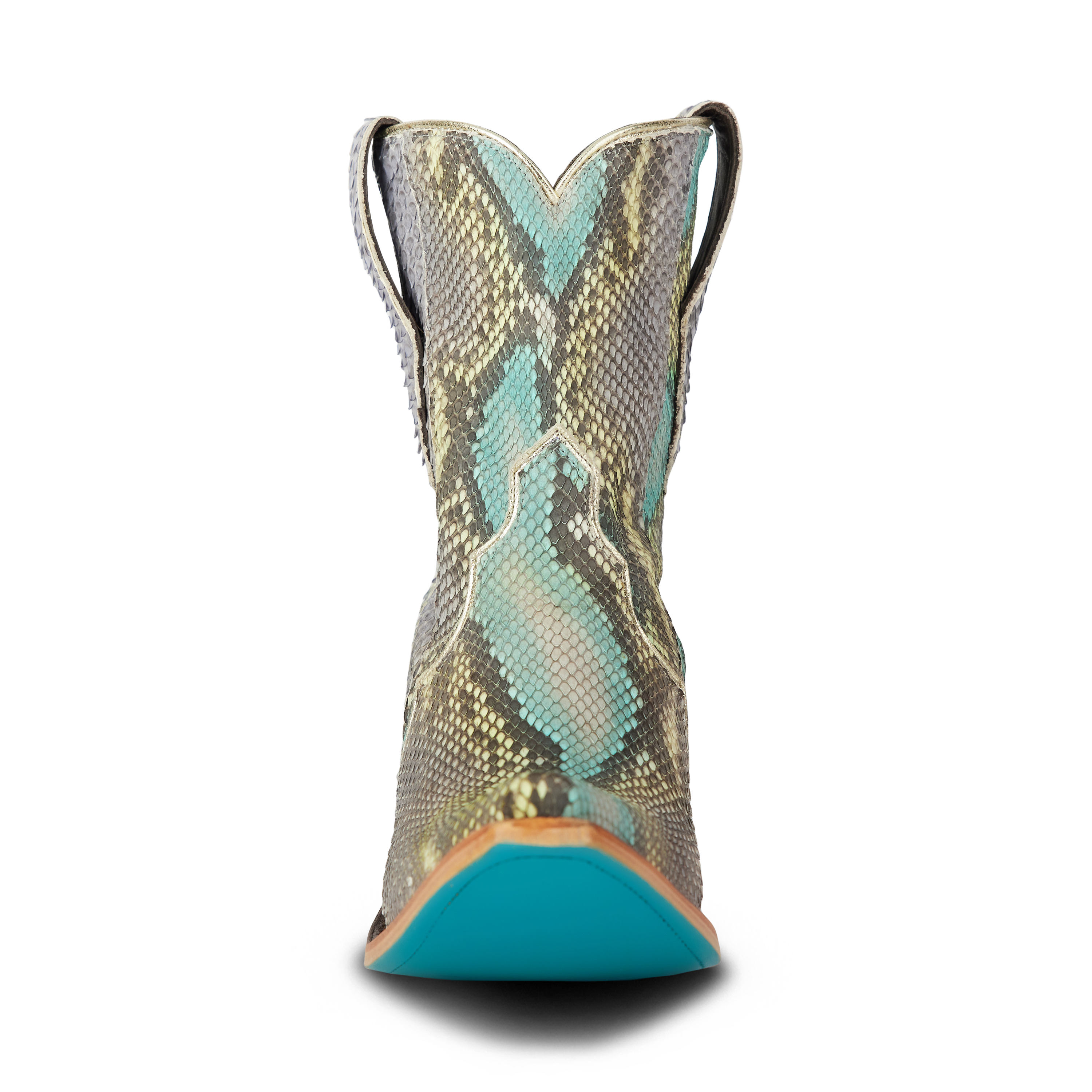 Vickson Exotic Bootie - Blue Watercolor Ladies Bootie Western Fashion by Lane