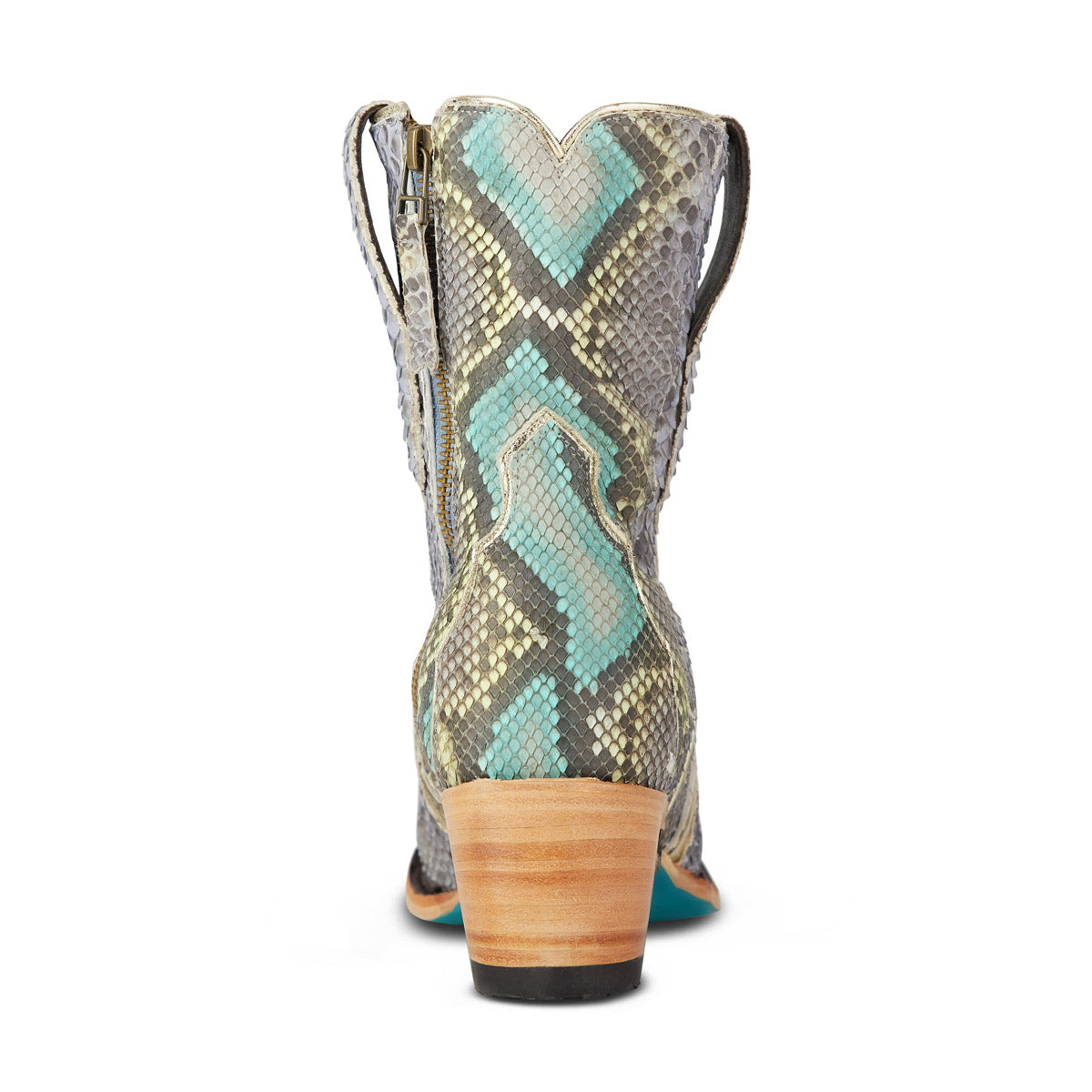 Vickson Exotic Bootie - Blue Watercolor Ladies Bootie Western Fashion by Lane