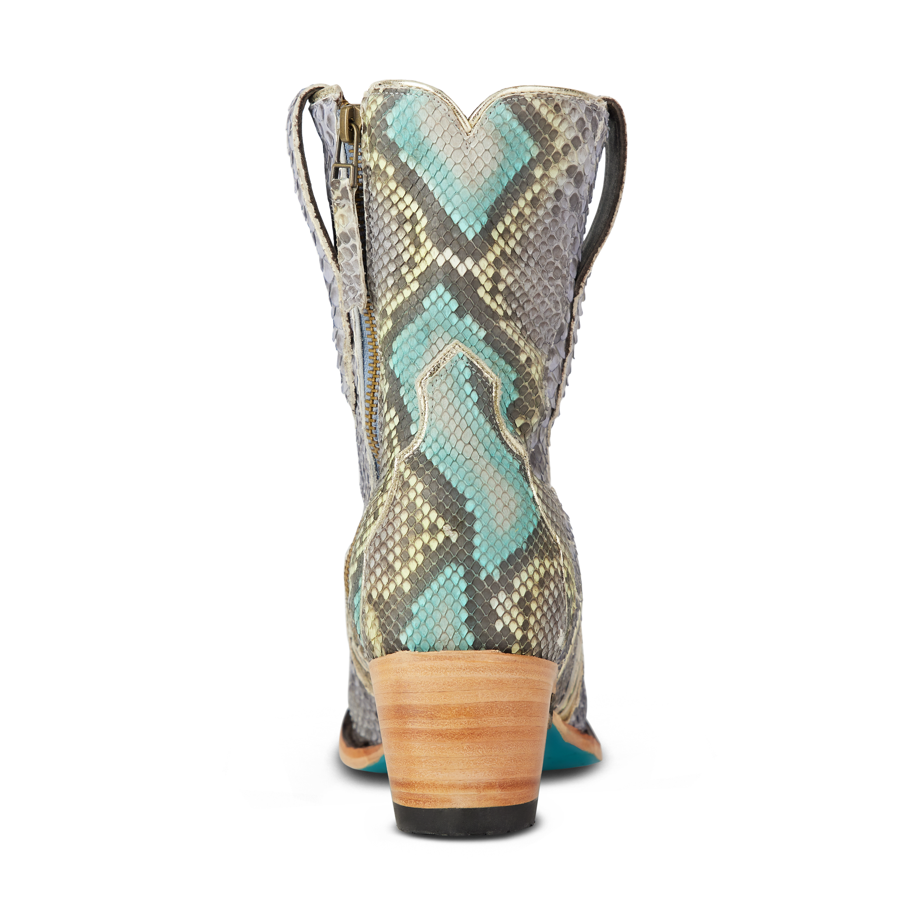 Vickson Exotic Bootie - Blue Watercolor Ladies Bootie Western Fashion by Lane
