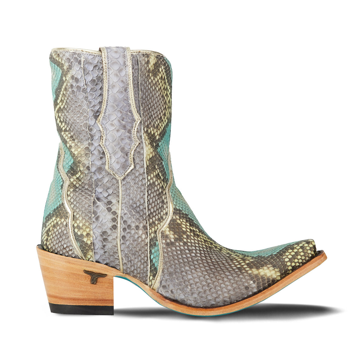 Vickson Exotic Bootie - Blue Watercolor Ladies Bootie Western Fashion by Lane