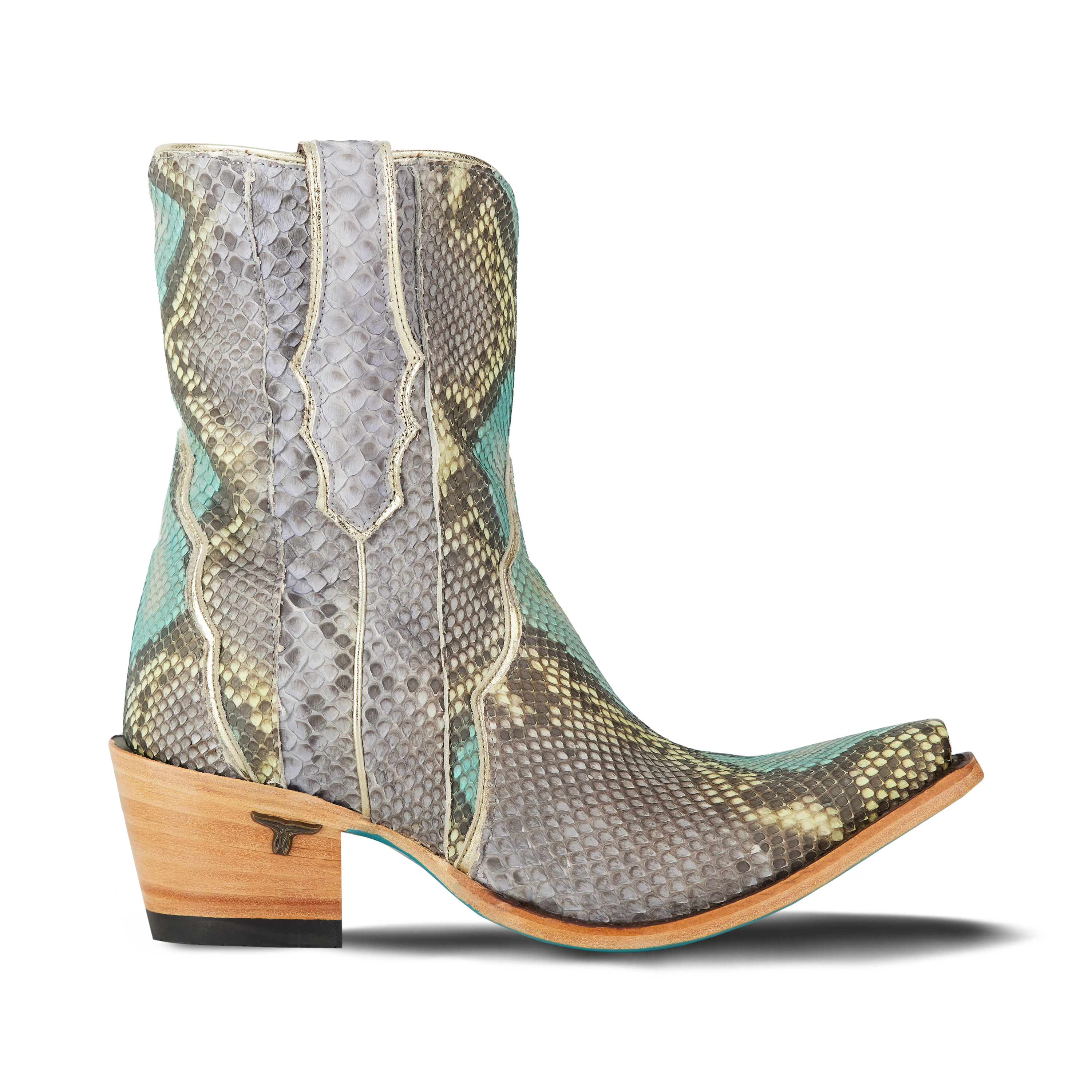 Vickson Exotic Bootie - Blue Watercolor Ladies Bootie Western Fashion by Lane