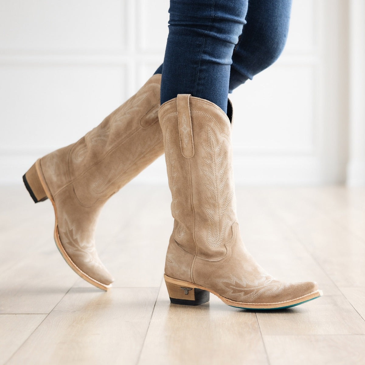 Lexington Boot - Latte Suede Ladies Boot Latte Suede Western Fashion by Lane