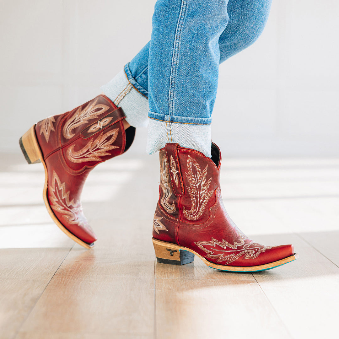 Red ankle cowgirl boots Clearance