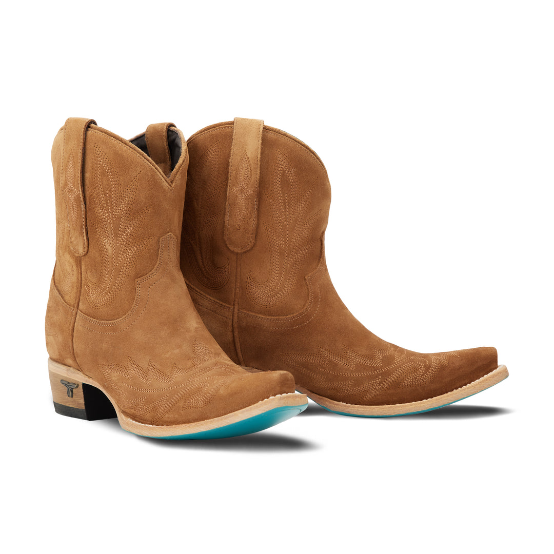 Lexington Bootie - Toffee Suede Ladies Bootie  Western Fashion by Lane