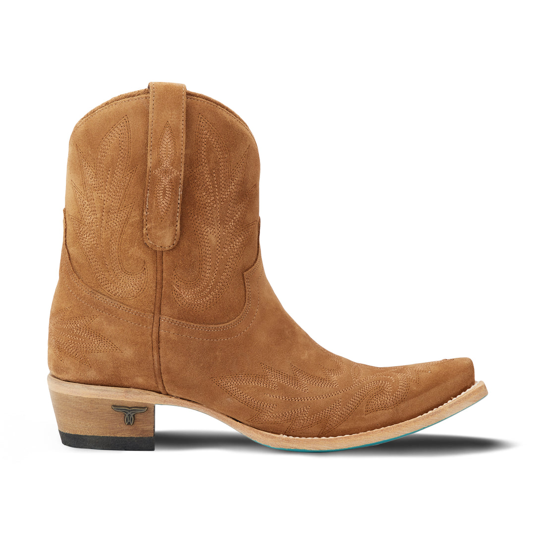 Lexington Bootie - Toffee Suede Ladies Bootie  Western Fashion by Lane