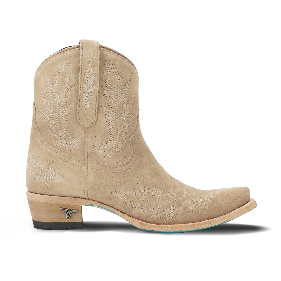 Lexington Bootie - Latte Suede Ladies Bootie  Western Fashion by Lane