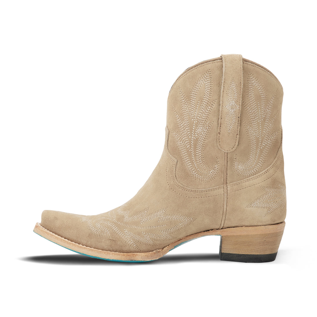 Lexington Bootie - Latte Suede Ladies Bootie  Western Fashion by Lane