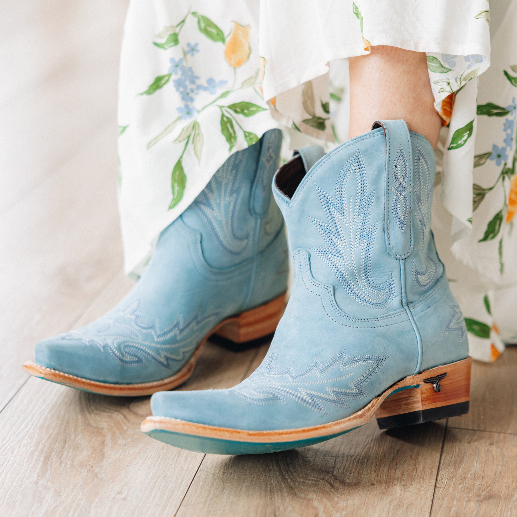 Lexington Bootie - Powder Blue Ladies Bootie Western Fashion by Lane