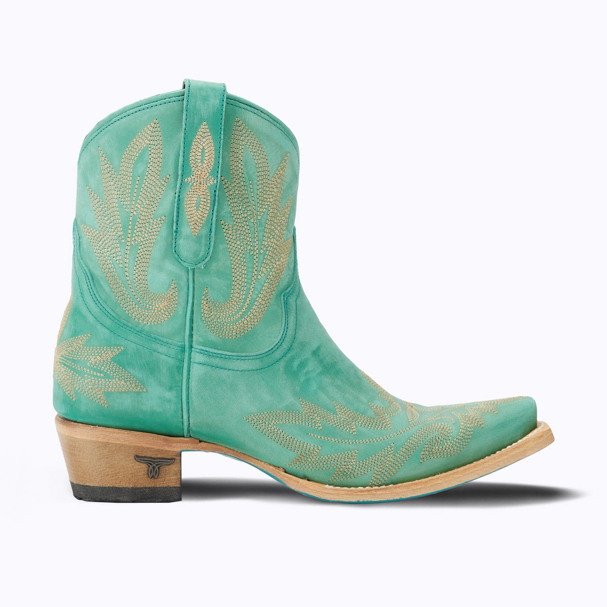 Turquoise cowboy store booties