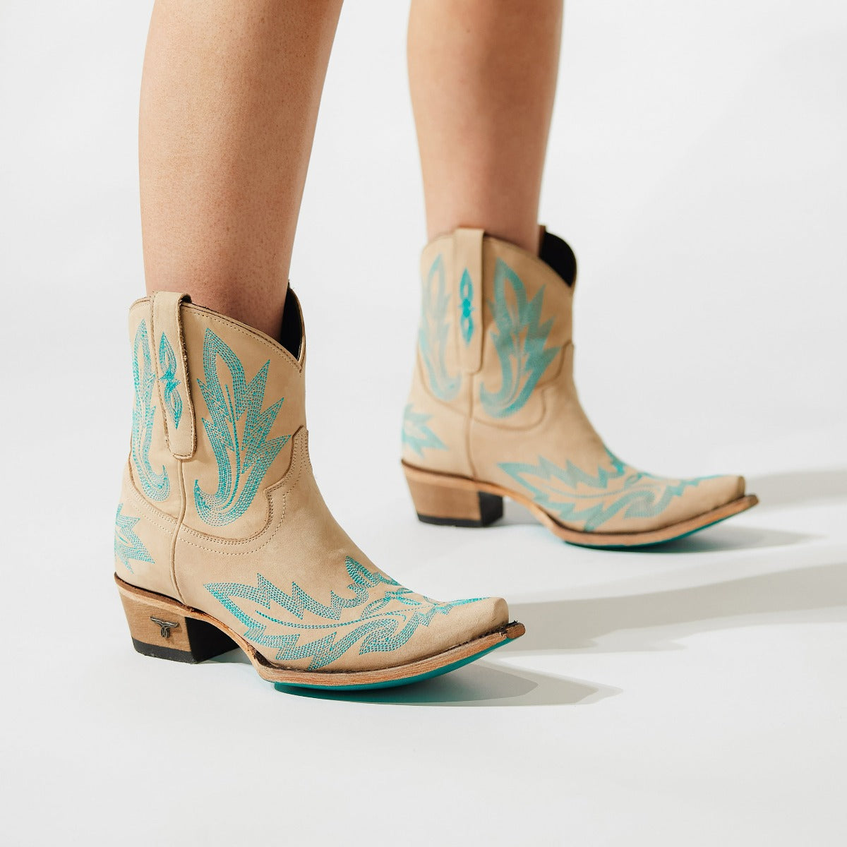 Turquoise western clearance booties