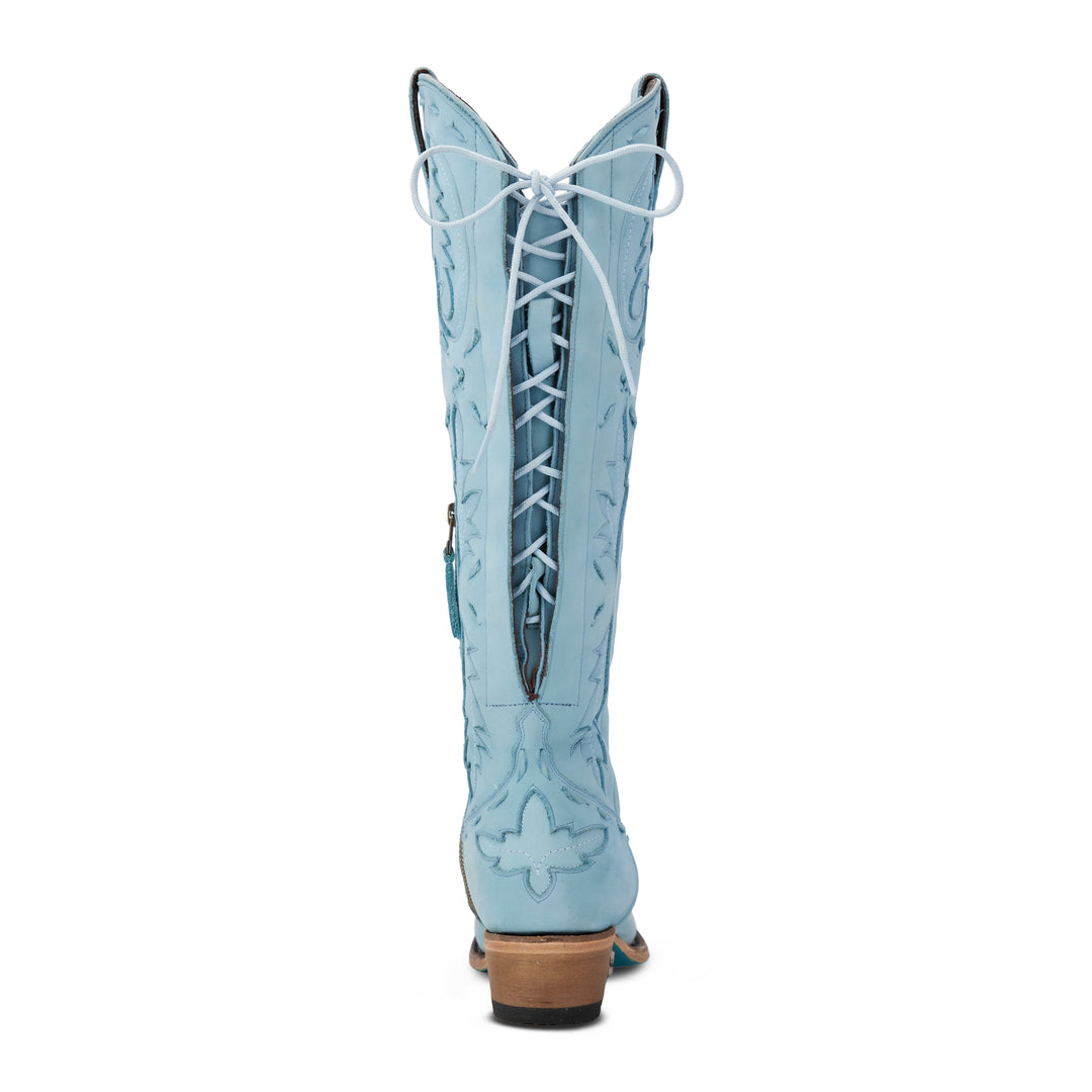 Reverie Knee High Corset - Powder Blue Ladies Boot Western Fashion by Lane