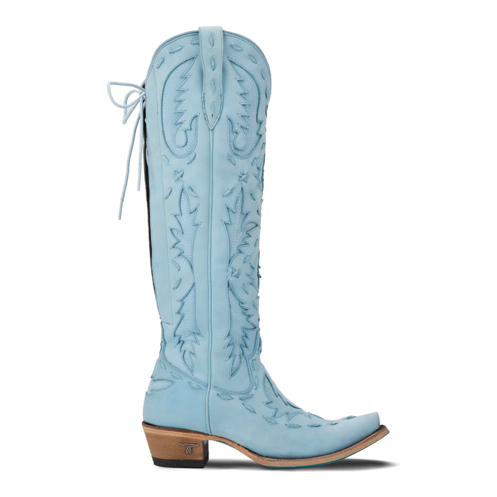 Reverie Knee High Corset - Powder Blue Ladies Boot Western Fashion by Lane