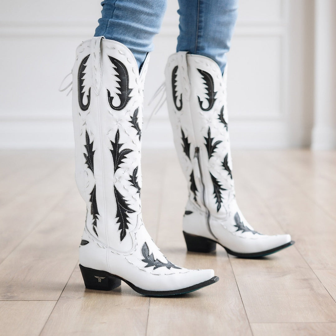 Reverie Ladies Boot Newsprint Western Fashion by Lane