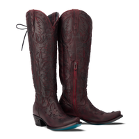 Reverie Knee High Corset - Black Cherry Ladies Boot Western Fashion by Lane