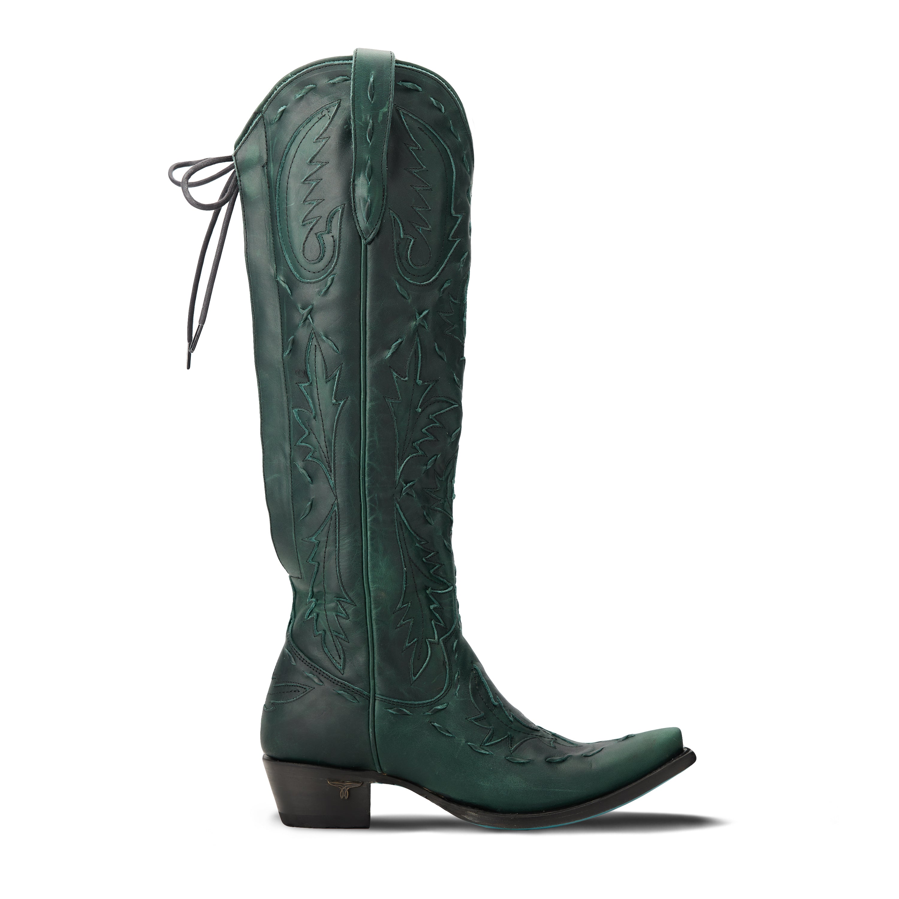 Reverie Knee High Corset - Emerald Green Ladies Boot Western Fashion by Lane