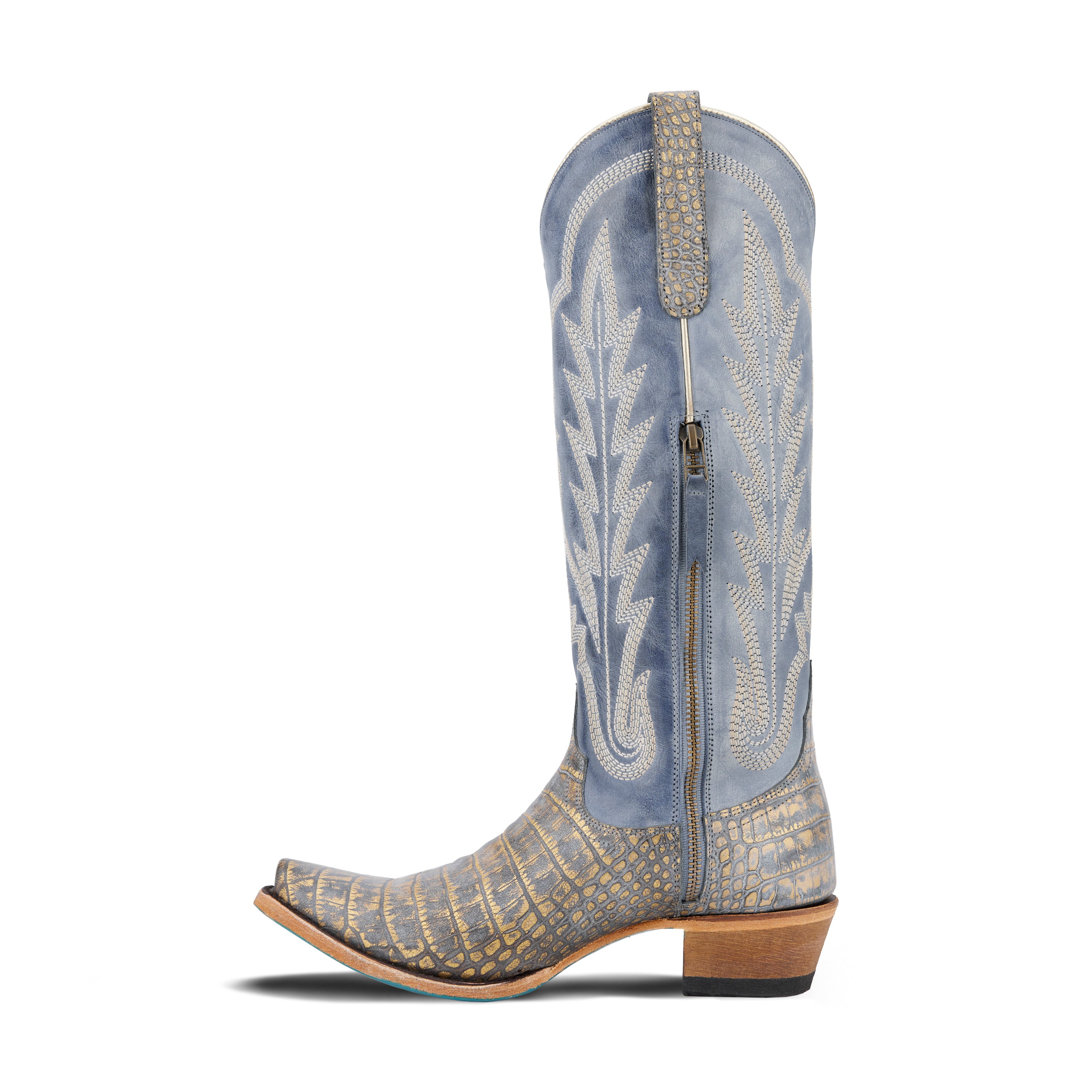 Skylight Boot - Gilded Denim Ladies Boot Western Fashion by Lane