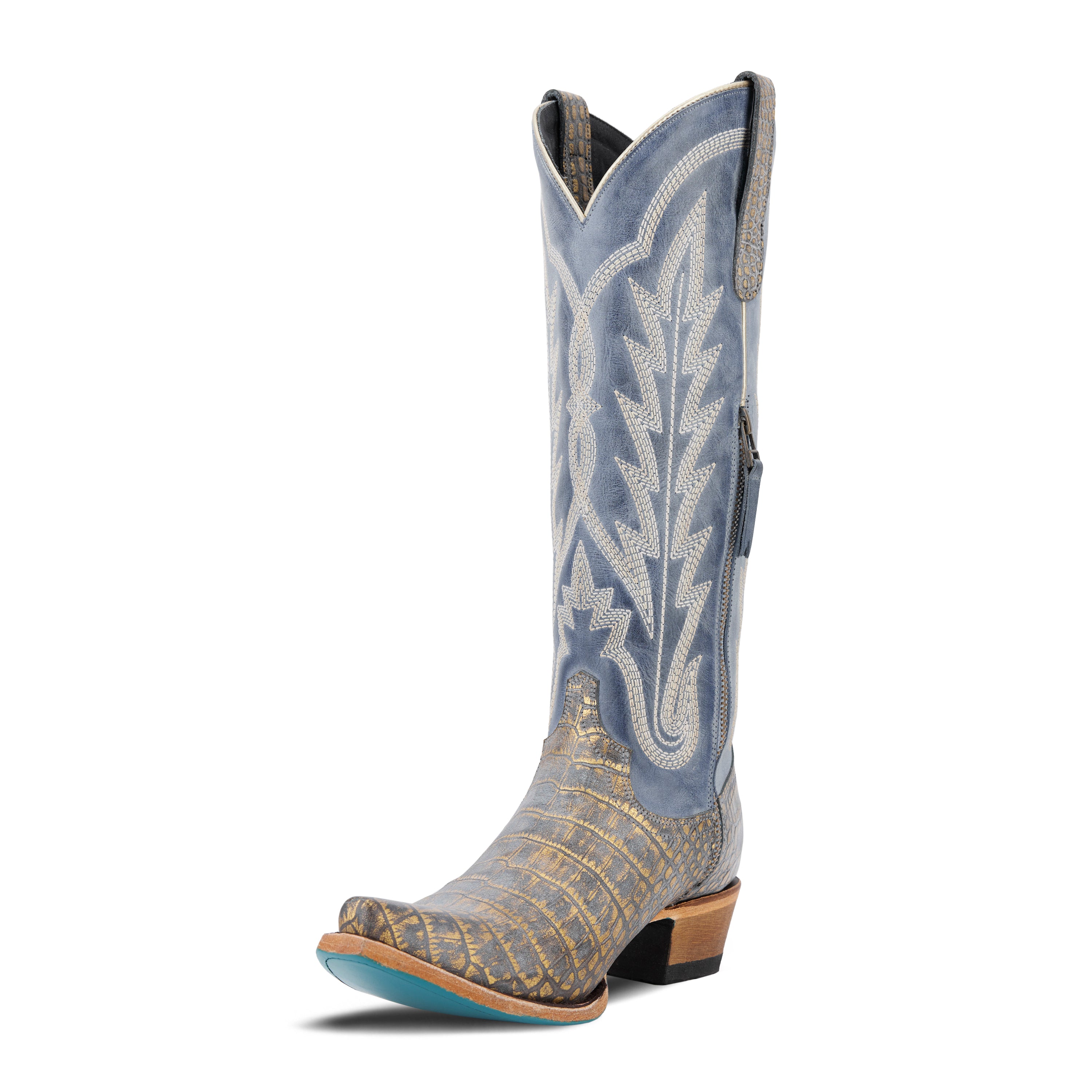 Skylight Boot - Gilded Denim Ladies Boot Western Fashion by Lane