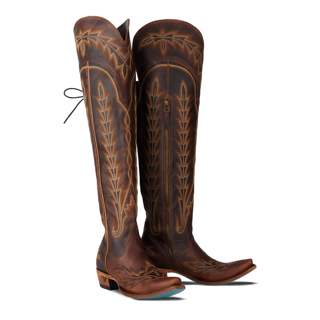 Lexington OTK Corset - Cognac Ladies Boot Cognac Western Fashion by Lane